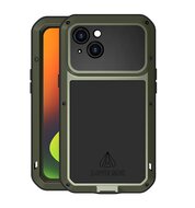 iPhone 14 Hoes - Love Mei Metalen Case - Extreme Protection - Groen