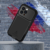 iPhone 14 Pro Max Hoes - Love Mei Metalen Case - Extreme Protection - Groen