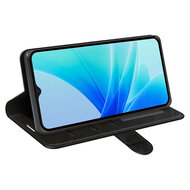 Oppo A57 / A57s / A77 Hoesje - MobyDefend Wallet Book Case (Sluiting Achterkant) - Zwart