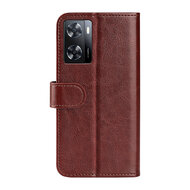 Oppo A57 / A57s / A77 Hoesje - MobyDefend Wallet Book Case (Sluiting Achterkant) - Bruin