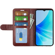 Oppo A57 / A57s / A77 Hoesje - MobyDefend Wallet Book Case (Sluiting Achterkant) - Bruin