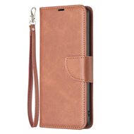 Xiaomi 12T / 12T Pro Hoesje, MobyDefend Wallet Book Case Met Koord, Bruin