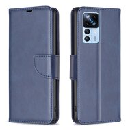 Xiaomi 12T / 12T Pro Hoesje - MobyDefend Wallet Book Case Met Koord - Blauw