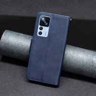 Xiaomi 12T / 12T Pro Hoesje - MobyDefend Wallet Book Case Met Koord - Blauw