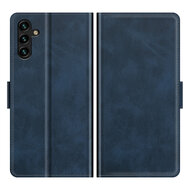 Samsung Galaxy A04s Hoesje - MobyDefend Luxe Wallet Book Case (Sluiting Zijkant) - Blauw