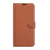Samsung Galaxy A04s Hoesje - MobyDefend Kunstleren Wallet Book Case (Sluiting Voorkant) - Bruin