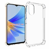 Oppo A17 Hoesje, MobyDefend Transparante Shockproof TPU Gelcase, Verstevigde Hoeken, Volledig Doorzichtig