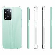 Oppo A57 / A57s / A77 Hoesje, MobyDefend Transparante Shockproof TPU Gelcase, Verstevigde Hoeken, Volledig Doorzichtig