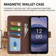 Nokia G11 Plus Hoesje - MobyDefend Luxe Wallet Book Case (Sluiting Zijkant) - Bruin
