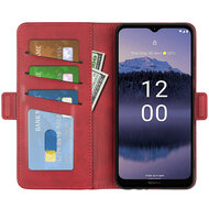 Nokia G11 Plus Hoesje - MobyDefend Luxe Wallet Book Case (Sluiting Zijkant) - Rood
