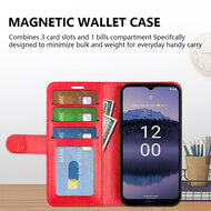 Nokia G11 Plus Hoesje, MobyDefend Wallet Book Case (Sluiting Achterkant), Zwart