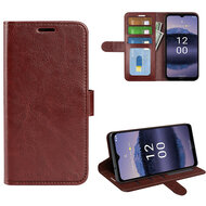 Nokia G11 Plus Hoesje, MobyDefend Wallet Book Case (Sluiting Achterkant), Bruin