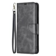 Oppo A17 Hoesje, MobyDefend Wallet Book Case Met Koord, Zwart