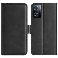Oppo A57 / A57s / A77 Hoesje - MobyDefend Luxe Wallet Book Case (Sluiting Zijkant) - Zwart