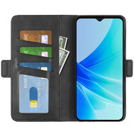 Oppo A57 / A57s / A77 Hoesje - MobyDefend Luxe Wallet Book Case (Sluiting Zijkant) - Zwart