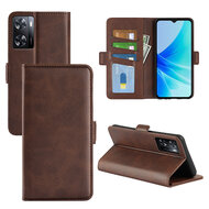 Oppo A57 / A57s / A77 Hoesje, MobyDefend Luxe Wallet Book Case (Sluiting Zijkant), Bruin