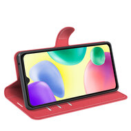 Xiaomi Redmi 10A Hoesje - MobyDefend Kunstleren Wallet Book Case (Sluiting Voorkant) - Rood