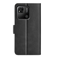 Xiaomi Redmi 10A Hoesje - MobyDefend Luxe Wallet Book Case (Sluiting Zijkant) - Zwart