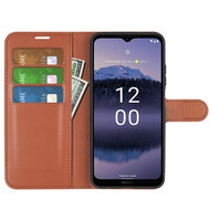 Nokia G11 Plus Hoesje - MobyDefend Kunstleren Wallet Book Case (Sluiting Voorkant) - Bruin