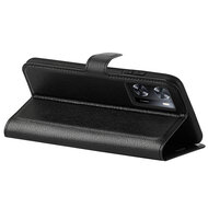 Oppo A57 / A57s / A77 Hoesje - MobyDefend Kunstleren Wallet Book Case (Sluiting Voorkant) - Zwart