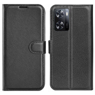 Oppo A57 / A57s / A77 Hoesje - MobyDefend Kunstleren Wallet Book Case (Sluiting Voorkant) - Zwart