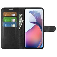 Motorola Edge 30 Neo Hoesje - MobyDefend Kunstleren Wallet Book Case (Sluiting Voorkant) - Zwart