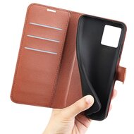 Motorola Edge 30 Neo Hoesje, MobyDefend Kunstleren Wallet Book Case (Sluiting Voorkant), Bruin