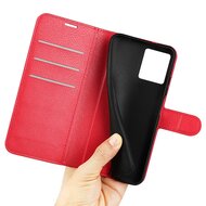 Motorola Edge 30 Neo Hoesje, MobyDefend Kunstleren Wallet Book Case (Sluiting Voorkant), Rood