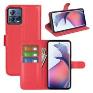 Motorola Edge 30 Neo Hoesje - MobyDefend Kunstleren Wallet Book Case (Sluiting Voorkant) - Rood
