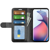 Motorola Edge 30 Neo Hoesje - MobyDefend Wallet Book Case (Sluiting Achterkant) - Zwart
