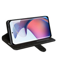 Motorola Edge 30 Neo Hoesje - MobyDefend Wallet Book Case (Sluiting Achterkant) - Zwart
