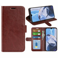 Motorola Moto E22 / E22i Hoesje - MobyDefend Wallet Book Case (Sluiting Achterkant) - Bruin