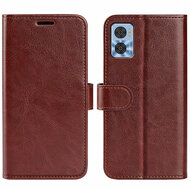 Motorola Moto E22 / E22i Hoesje - MobyDefend Wallet Book Case (Sluiting Achterkant) - Bruin