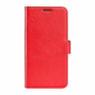 Motorola Moto E22 / E22i Hoesje, MobyDefend Wallet Book Case (Sluiting Achterkant), Rood