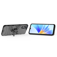 Oppo A17 Hoesje - MobyDefend Dubbelgelaagde Pantsercase Met Standaard - Blauw