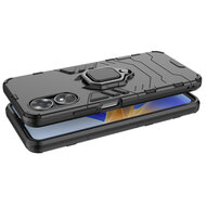 Oppo A17 Hoesje - MobyDefend Dubbelgelaagde Pantsercase Met Standaard - Blauw