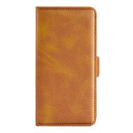 Oppo A17 Hoesje, MobyDefend Luxe Wallet Book Case (Sluiting Zijkant), Lichtbruin