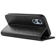 Oppo A17 Hoesje, MobyDefend Wallet Book Case (Sluiting Achterkant), Zwart