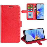 Oppo A17 Hoesje, MobyDefend Wallet Book Case (Sluiting Achterkant), Rood