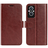 Oppo Reno 8 Lite Hoesje - MobyDefend Wallet Book Case (Sluiting Achterkant) - Bruin
