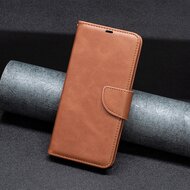Xiaomi Redmi 10A Hoesje, MobyDefend Wallet Book Case Met Koord, Bruin