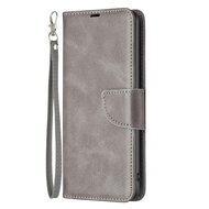Xiaomi Redmi 10A Hoesje - MobyDefend Wallet Book Case Met Koord - Grijs
