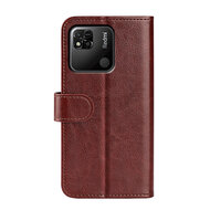 Xiaomi Redmi 10A Hoesje - MobyDefend Wallet Book Case (Sluiting Achterkant) - Bruin