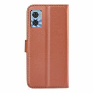 Motorola Moto E22 / E22i Hoesje - MobyDefend Kunstleren Wallet Book Case (Sluiting Voorkant) - Bruin