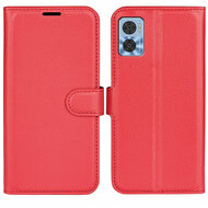 Motorola Moto E22 / E22i Hoesje, MobyDefend Kunstleren Wallet Book Case (Sluiting Voorkant), Rood