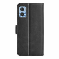 Motorola Moto E22 / E22i Hoesje, MobyDefend Luxe Wallet Book Case (Sluiting Zijkant), Zwart