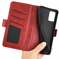 Motorola Moto E22 / E22i Hoesje - MobyDefend Luxe Wallet Book Case (Sluiting Zijkant) - Rood