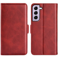 Samsung Galaxy S23 Hoesje, MobyDefend Luxe Wallet Book Case (Sluiting Zijkant), Rood