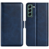 Samsung Galaxy S23 Plus (S23+) Hoesje, MobyDefend Luxe Wallet Book Case (Sluiting Zijkant), Blauw