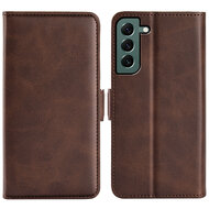 Samsung Galaxy S23 Plus (S23+) Hoesje, MobyDefend Luxe Wallet Book Case (Sluiting Zijkant), Bruin